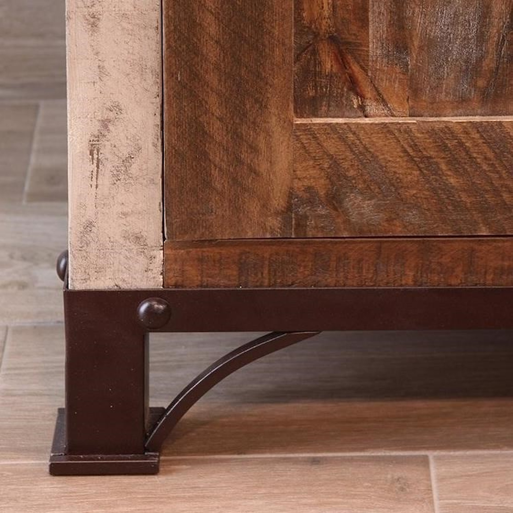 International Furniture Direct 900 Antique IFD966GTCH Rustic Gentleman